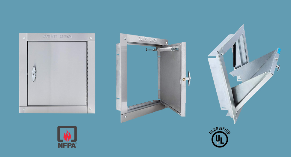 Puertas para basura en chute de edificios