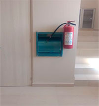 Puerta en acero inoxidable para chute de basura en edificios